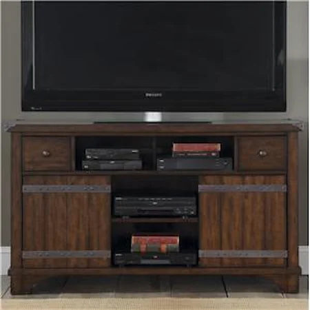 Industrial Casual TV Console with 2 Doors
